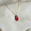 Colar Difusor Infantil de Óleo Essencial no Formato Joaninha