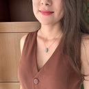 Colar Difusor de Óleo Essencial em Porcelana no Formato Semente