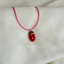 Colar Difusor Infantil de Óleo Essencial no Formato Joaninha