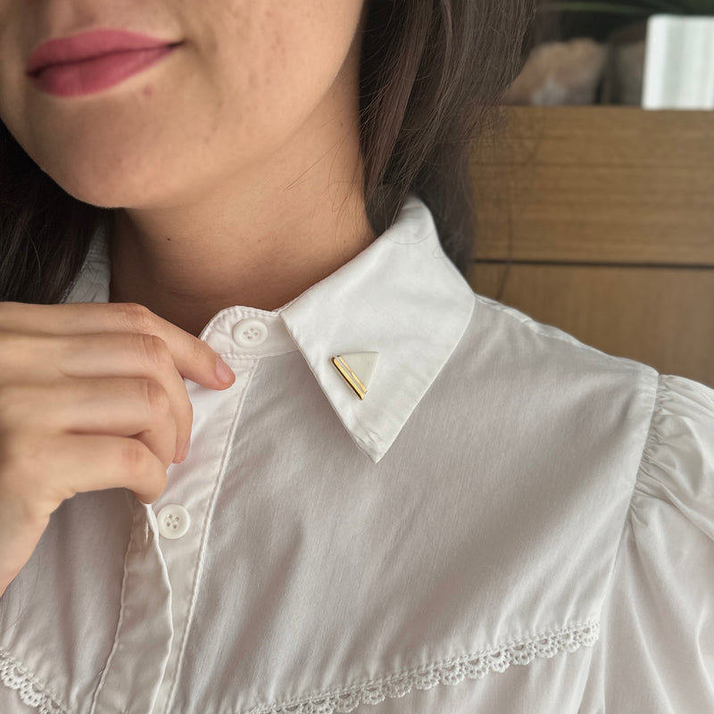 Broche Difusor de Óleo Essencial em Porcelana Minimalista