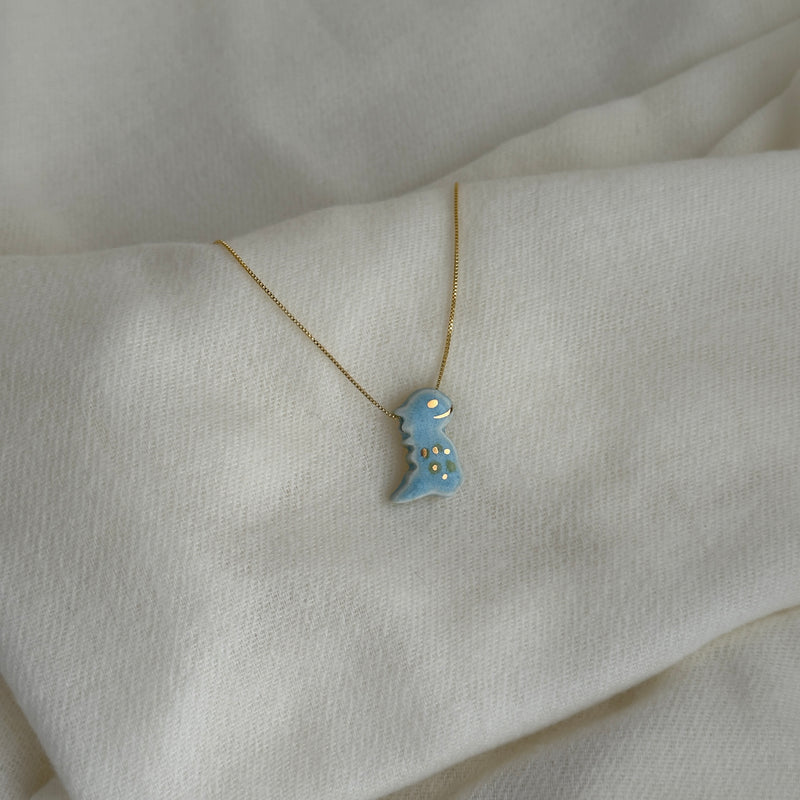 Colar Difusor Infantil de Óleo Essencial no Formato Dinossauro