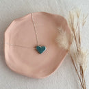 Colar Difusor de Óleo Essencial em Porcelana no Formato Coração