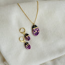 Conjunto Difusor Infantil de Óleo Essencial no Formato Joaninha (Colar+Brinco Difusor)