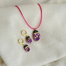 Conjunto Difusor Infantil de Óleo Essencial no Formato Joaninha (Colar+Brinco Difusor)