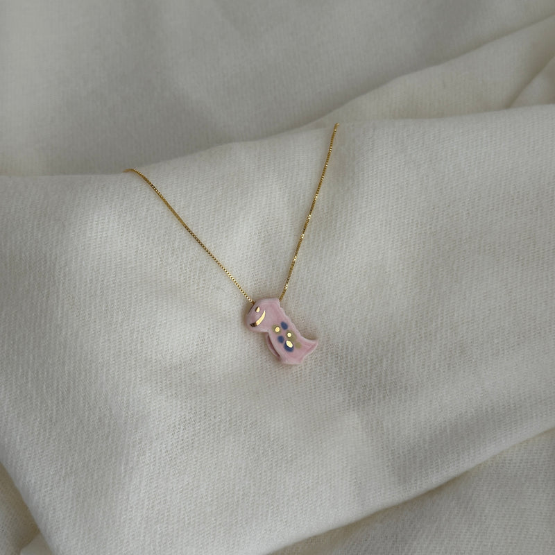 Colar Difusor Infantil de Óleo Essencial no Formato Dinossauro