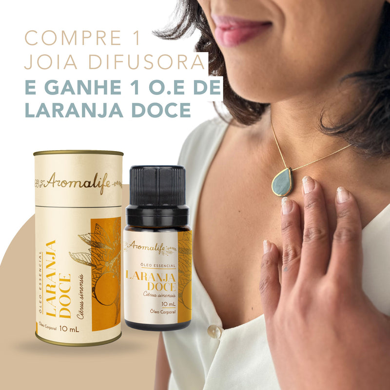 Compre 1 Joia Difusora e Ganhe 1 Óleo Essencial de Laranja Doce