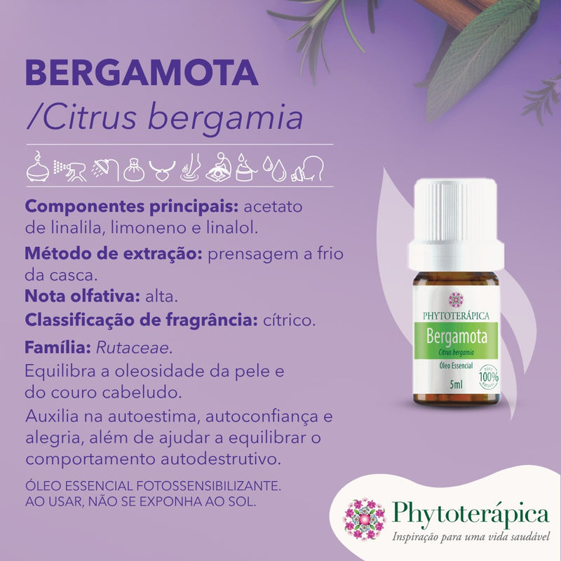 Óleo Essencial Bergamota (Citrus Bergamia) - 5ml