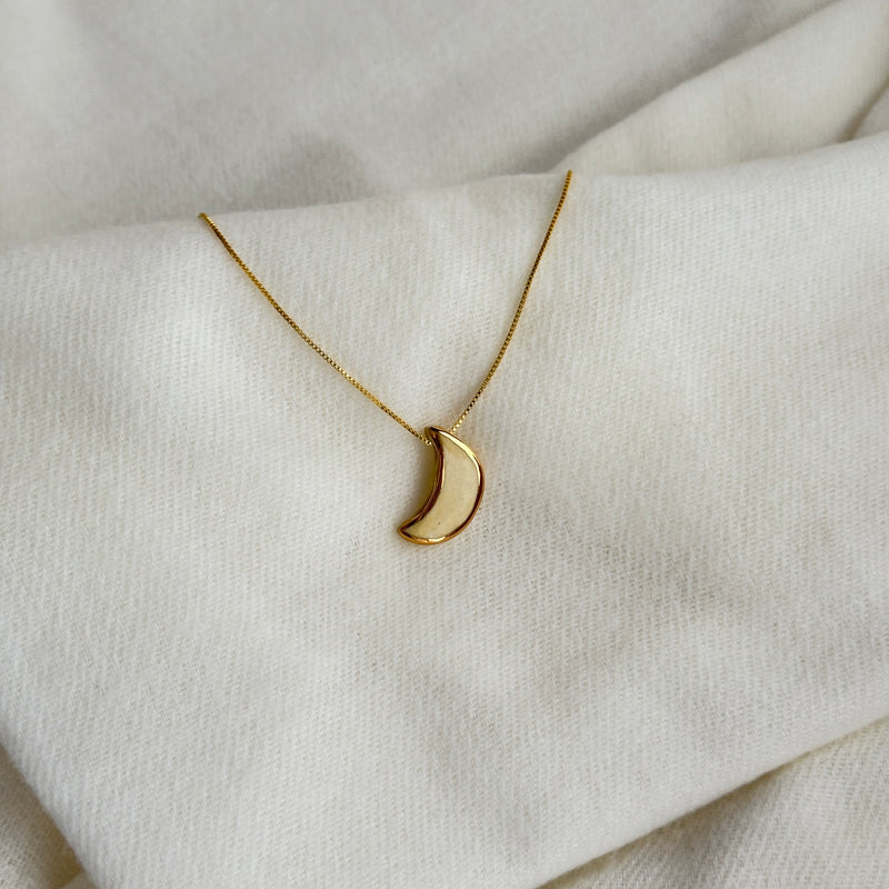 Colar Difusor Infantil de Óleo Essencial no Formato Lua