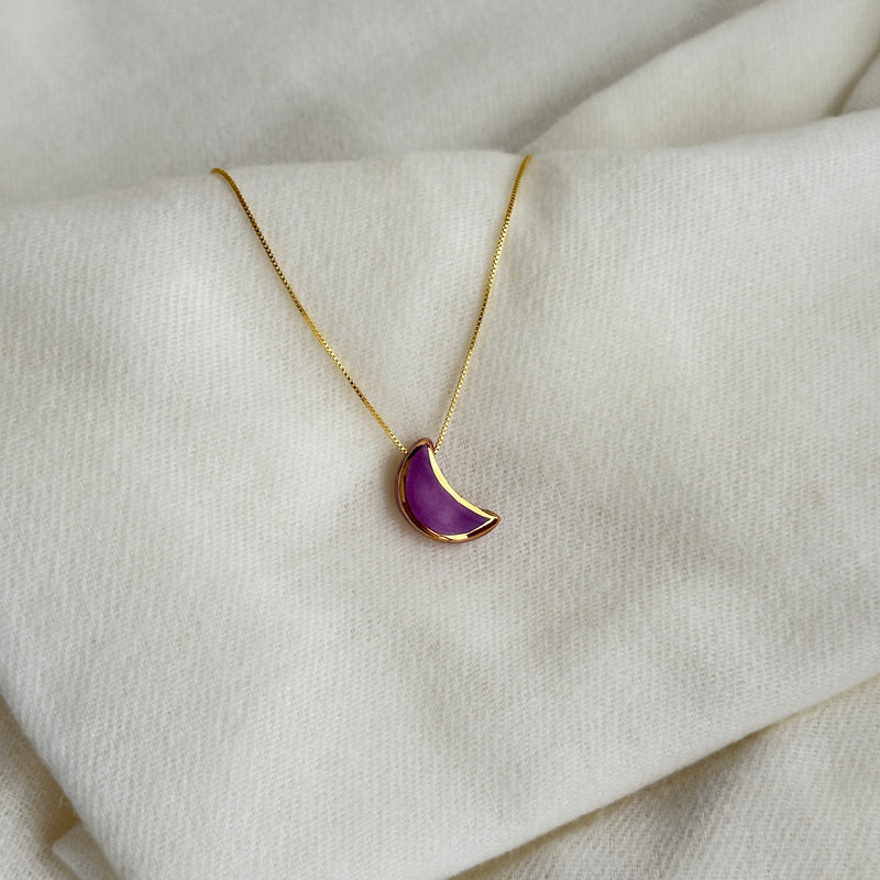 Colar Difusor Infantil de Óleo Essencial no Formato Lua