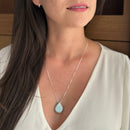 Colar Difusor de Óleo Essencial em Porcelana no Formato Gota