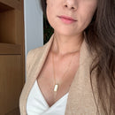 Colar Difusor de Óleo Essencial em Porcelana no Formato Retângulo