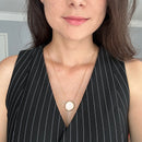 Colar Difusor de Óleo Essencial em Porcelana no Formato Círculo