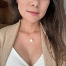 Colar Difusor de Óleo Essencial em Porcelana no Formato Triângulo