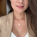 Colar Difusor de Óleo Essencial em Porcelana no Formato Triângulo