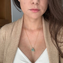 Colar Difusor de Óleo Essencial em Porcelana no Formato Triângulo