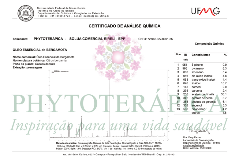 Óleo Essencial Bergamota (Citrus Bergamia) - 5ml